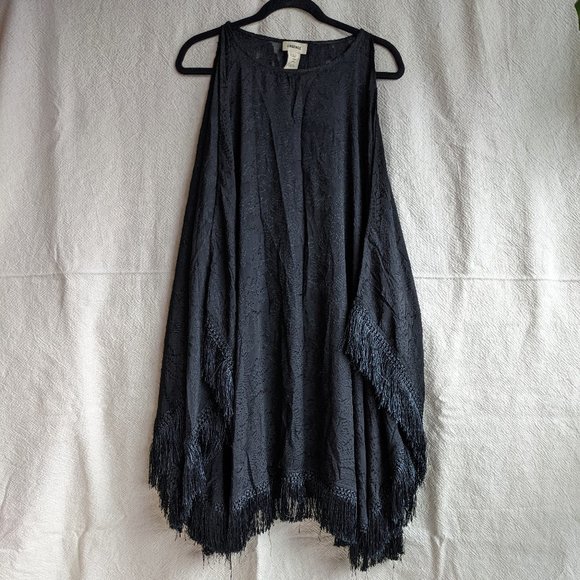 L'Agence 100% Silk Floral Burnout Fringe Dress - Picture 1 of 8
